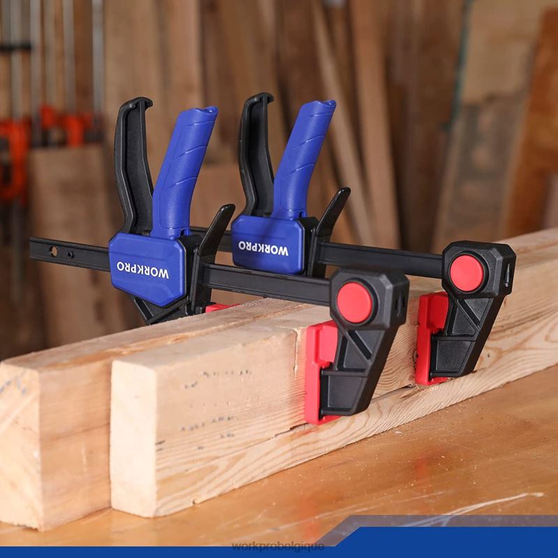 WORKPROPinces à barre 2 pièces pour le travail du bois, pince/écarteur à une main de 300 lb pour usage moyen N4DL123 outil