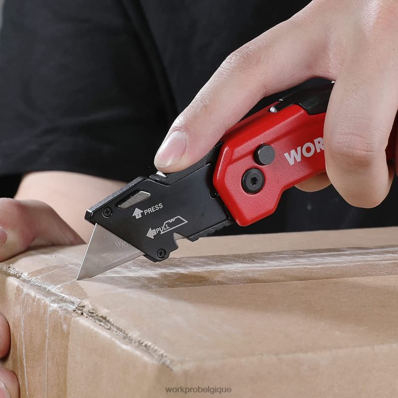 WORKPROlames de couteaux utilitaires, recharges de lames de cutter en acier sk5, taille standard avec distributeur individuel, paquet de 50 N4DL55 outil