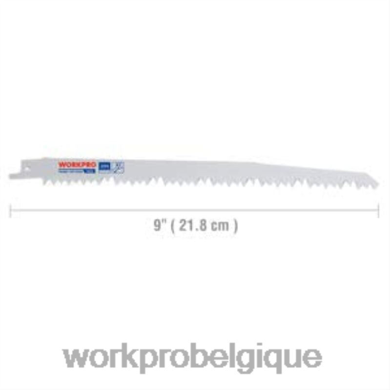WORKPROEnsemble de 5 lames de scie alternative pour l'élagage du bois de 9 pouces N4DL208 outil
