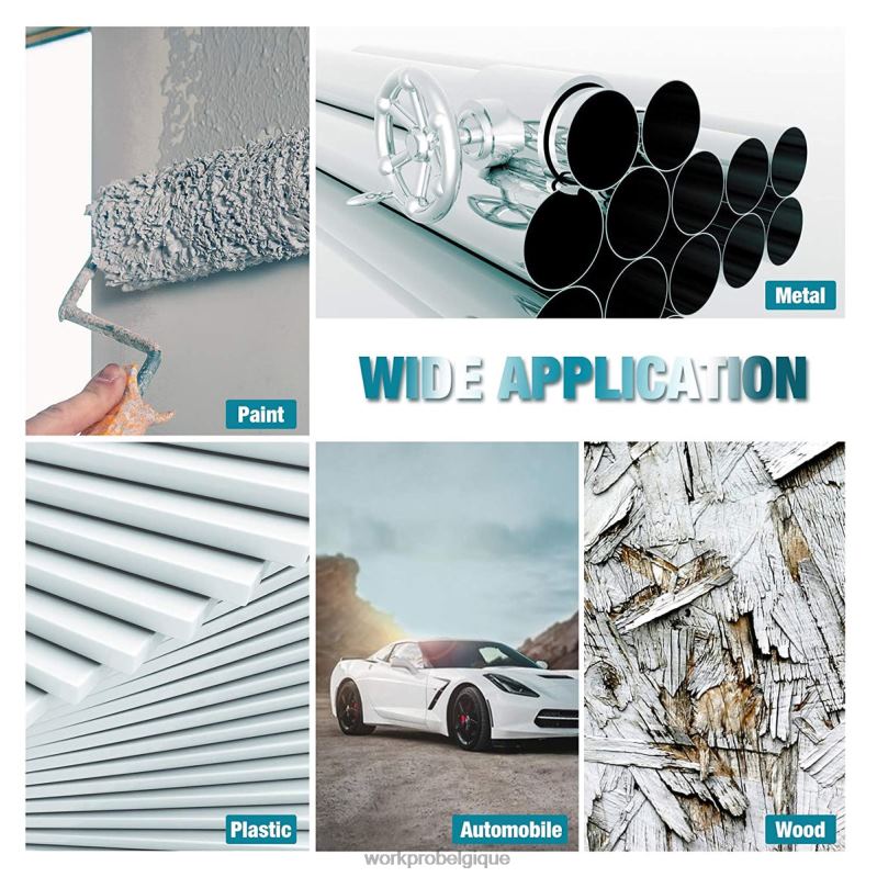 WORKPROPaquet de 5 disques à lamelles en zircone, disque de ponçage pour meuleuse d'angle, meules de 4-1/2 pouces N4DL206 outil