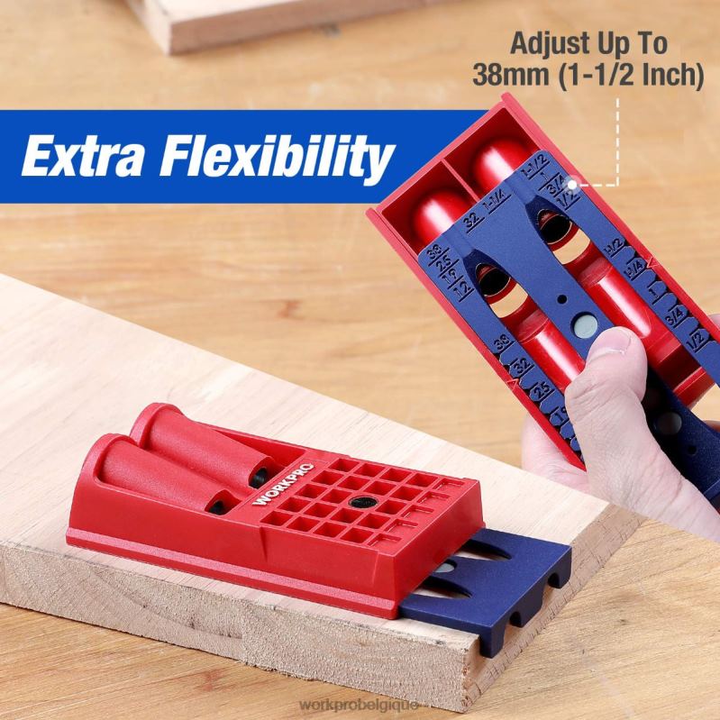 WORKPRObouchons en plastique vis à tournevis carré grossier kit de gabarit de trou de poche N4DL201 outil