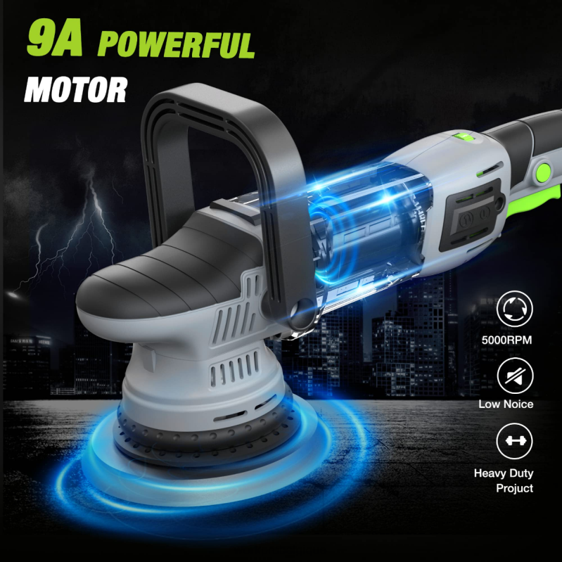 WORKPROpolisseuse tampon, kit de polissage orbital aléatoire à double action de 6 pouces 1080w N4DL240 outil