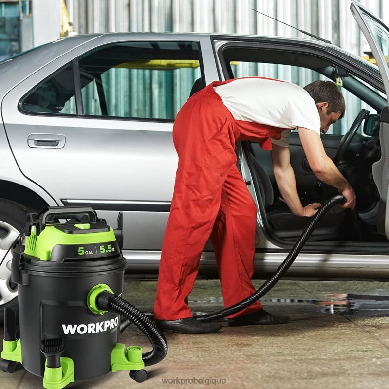 WORKPROAspirateur d'atelier de 5 gallons, aspirateur d'atelier d'une puissance maximale de 5,5 chevaux avec filtre HEPA, tuyau et accessoires N4DL214 outil