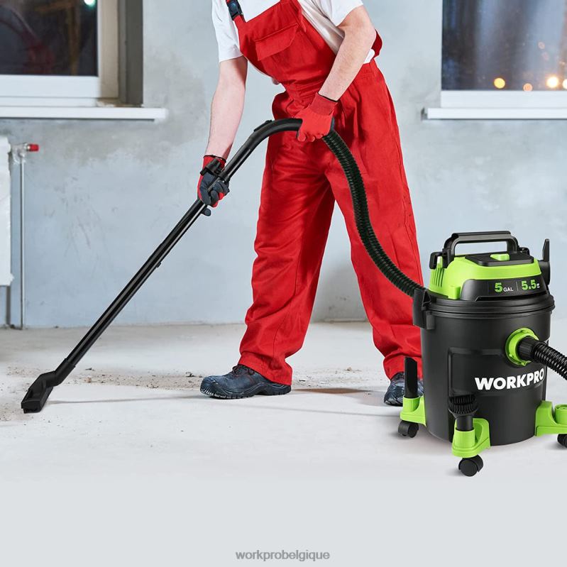 WORKPROAspirateur d'atelier de 5 gallons, aspirateur d'atelier d'une puissance maximale de 5,5 chevaux avec filtre HEPA, tuyau et accessoires N4DL214 outil