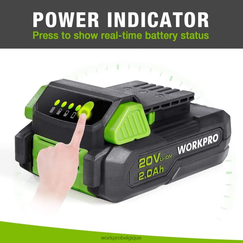 WORKPROBatterie lithium-ion 20 V 2,0 Ah N4DL218 outil