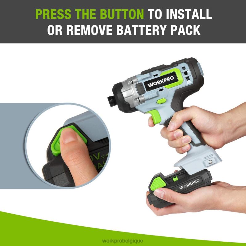 WORKPROBatterie lithium-ion 20 V 2,0 Ah N4DL218 outil