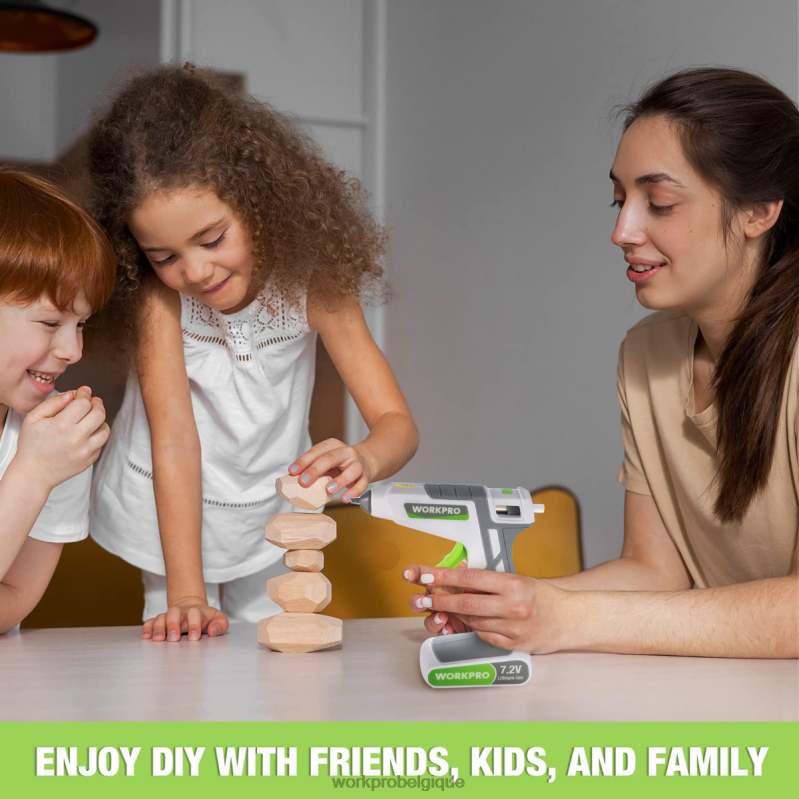 WORKPROKit de pistolet à colle thermofusible sans fil 7,2 V N4DL164 outil