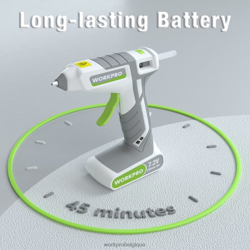WORKPROKit de pistolet à colle thermofusible sans fil 7,2 V N4DL164 outil