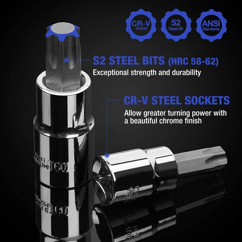 WORKPROJeu de 13 douilles Torx (pour utilisation manuelle uniquement) N4DL127 outil