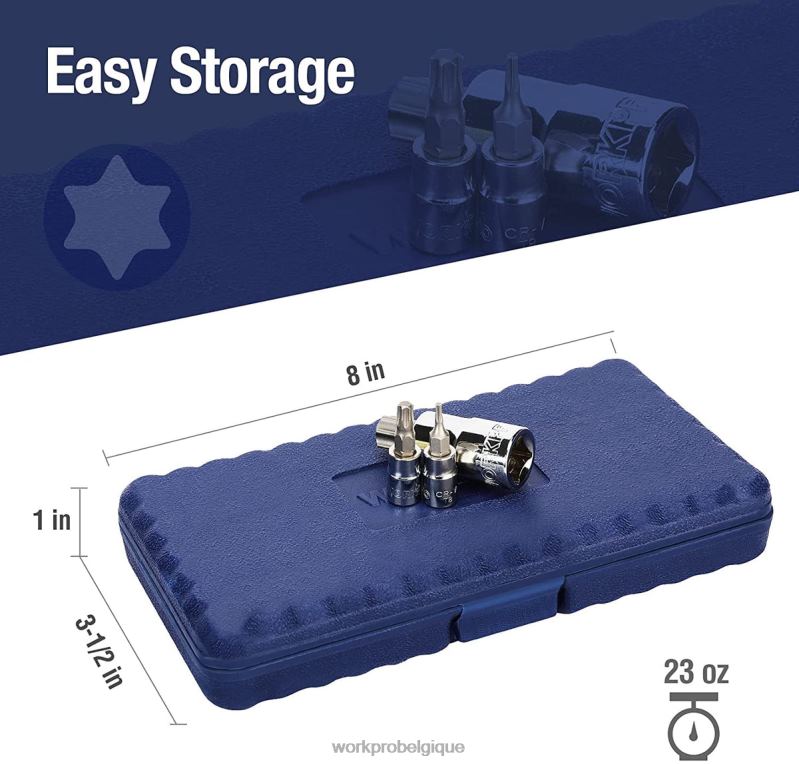 WORKPROJeu de 13 douilles Torx (pour utilisation manuelle uniquement) N4DL127 outil