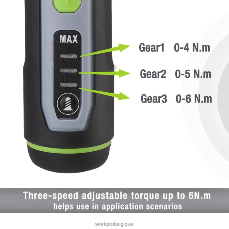 WORKPROTournevis électrique 4v, jeu de tournevis sans fil rechargeable avec lumière LED N4DL232 outil