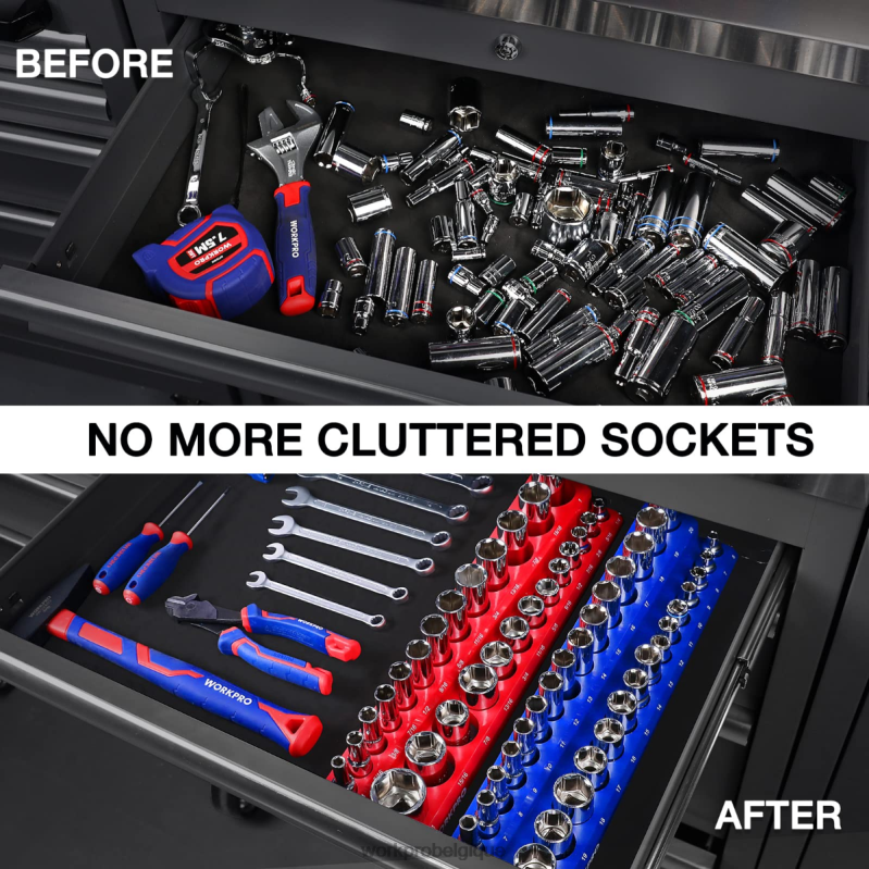 WORKPROensemble organisateur de prises magnétiques N4DL131 outil