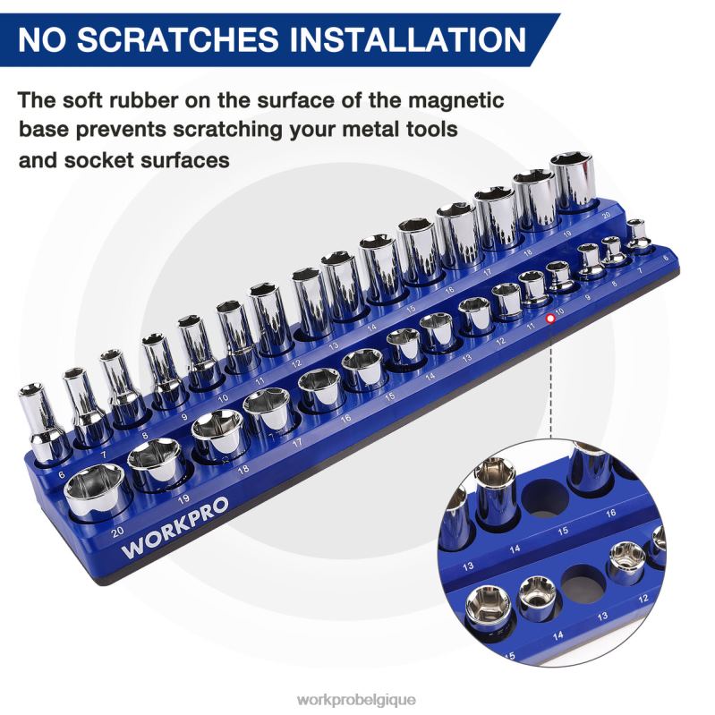 WORKPROorganisateur de récipient magnétique, lot de 6 N4DL126 outil