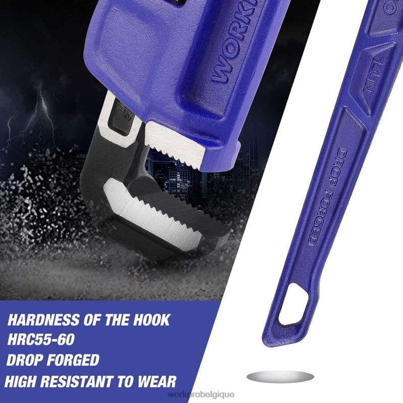 WORKPROClé de plomberie droite robuste de 14 pouces N4DL89 outil