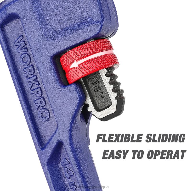 WORKPROClé de plomberie droite robuste de 14 pouces N4DL89 outil