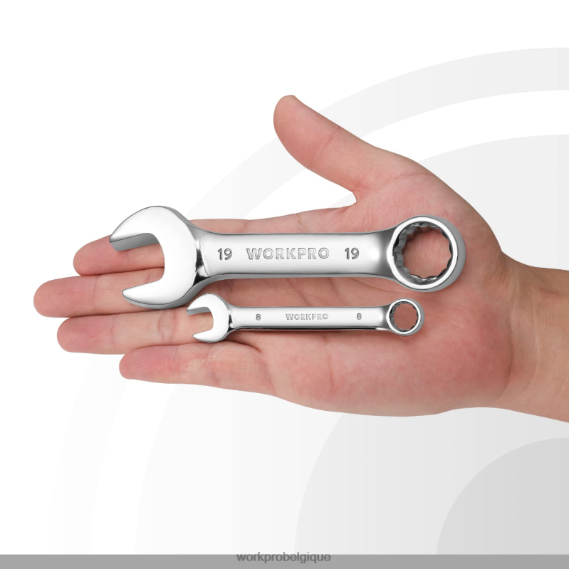 WORKPROJeu de 12 clés mixtes courtes N4DL97 outil