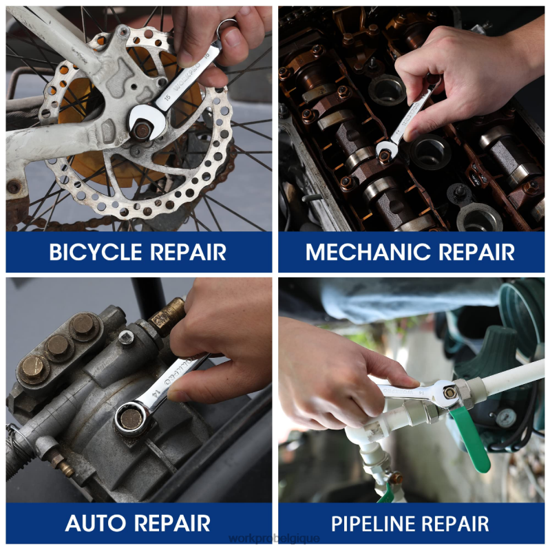 WORKPROJeu de 12 clés mixtes courtes N4DL97 outil