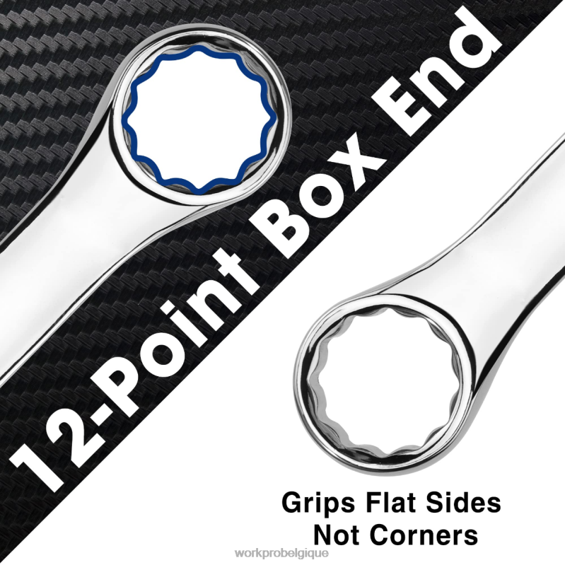 WORKPROJeu de 12 clés mixtes cr-v métriques de 8 à 19 mm de qualité supérieure N4DL95 outil