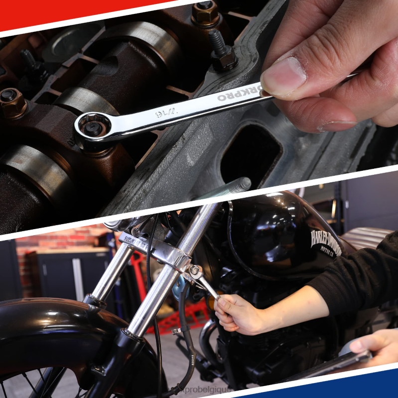 WORKPROJeu de 12 clés mixtes cr-v métriques de 8 à 19 mm de qualité supérieure N4DL95 outil