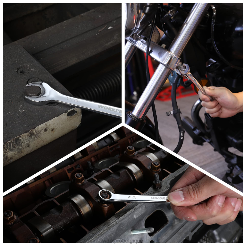 WORKPROJeu de 12 clés mixtes cr-v métriques de 8 à 19 mm de qualité supérieure N4DL95 outil