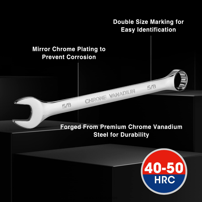 WORKPROJeu de 20 clés combinées métriques et sae cr-v à 12 pans N4DL93 outil