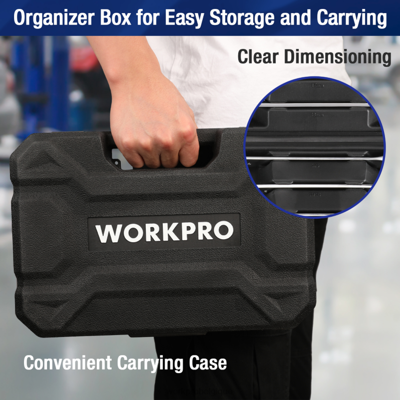 WORKPROJeu de 22 clés mixtes à cliquet N4DL81 outil