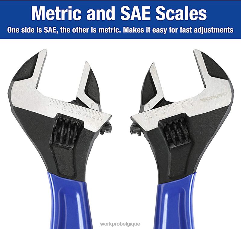 WORKPROJeu de 2 clés à molette pour atelier de garage à domicile et bricolage N4DL87 outil