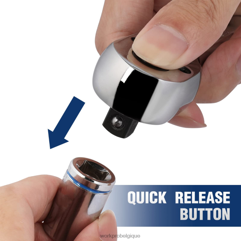 WORKPROJeu de 3 cliquets, clé à douille réversible à dégagement rapide, 72 dents, 40cr, en acier N4DL91 outil