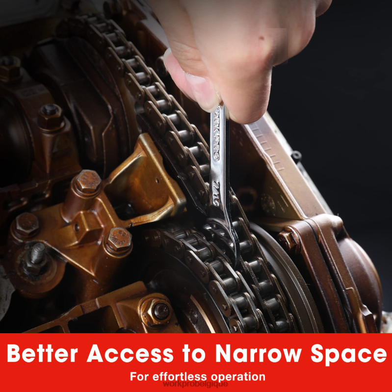 WORKPROJeu de 7 clés métriques super fines avec pochette de rangement enroulable N4DL96 outil