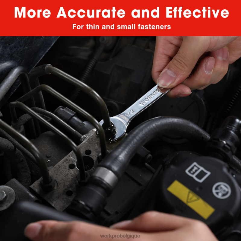 WORKPROJeu de 7 clés métriques super fines avec pochette de rangement enroulable N4DL96 outil