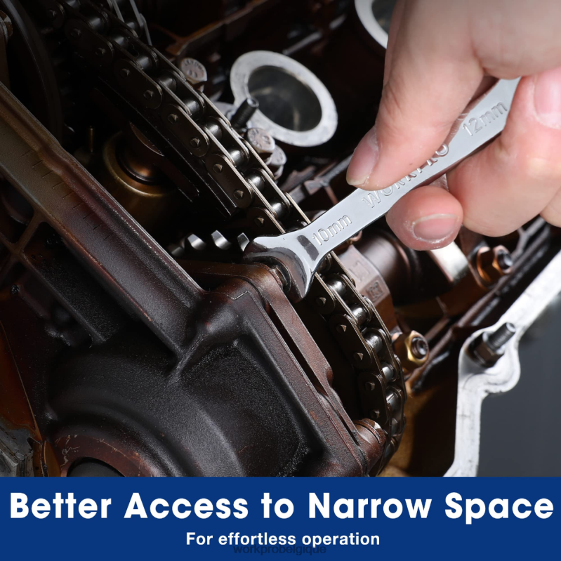 WORKPROJeu de 7 clés métriques super fines avec pochette de rangement enroulable N4DL96 outil