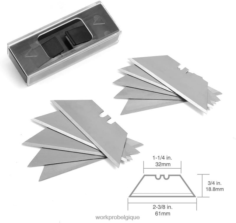 WORKPROEnsemble de couteaux utilitaires pliants à lame à changement rapide N4DL42 outil