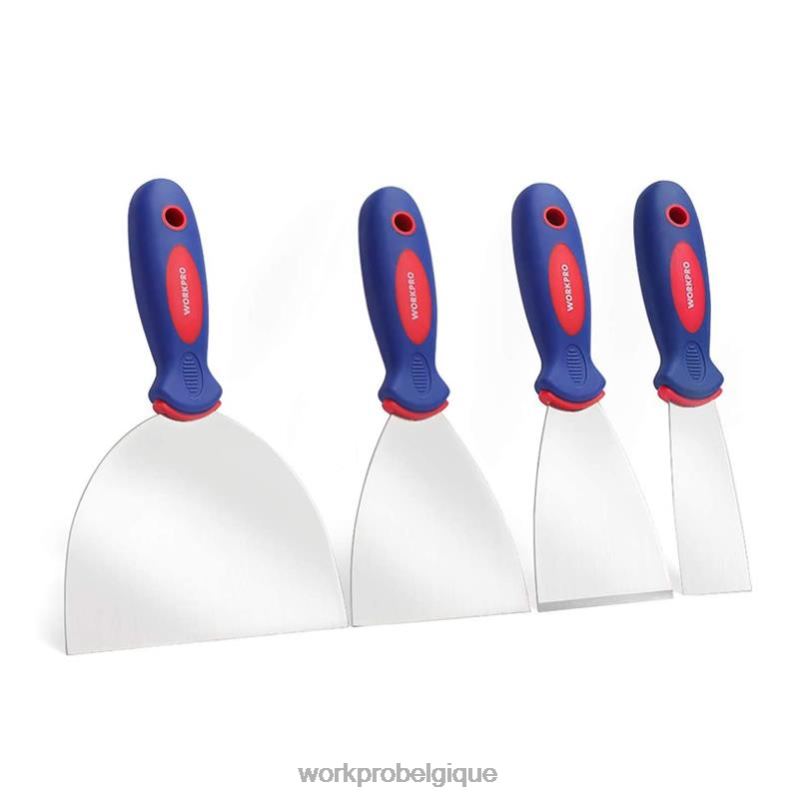 WORKPROEnsemble de 4 couteaux à mastic en acier inoxydable N4DL149 outil