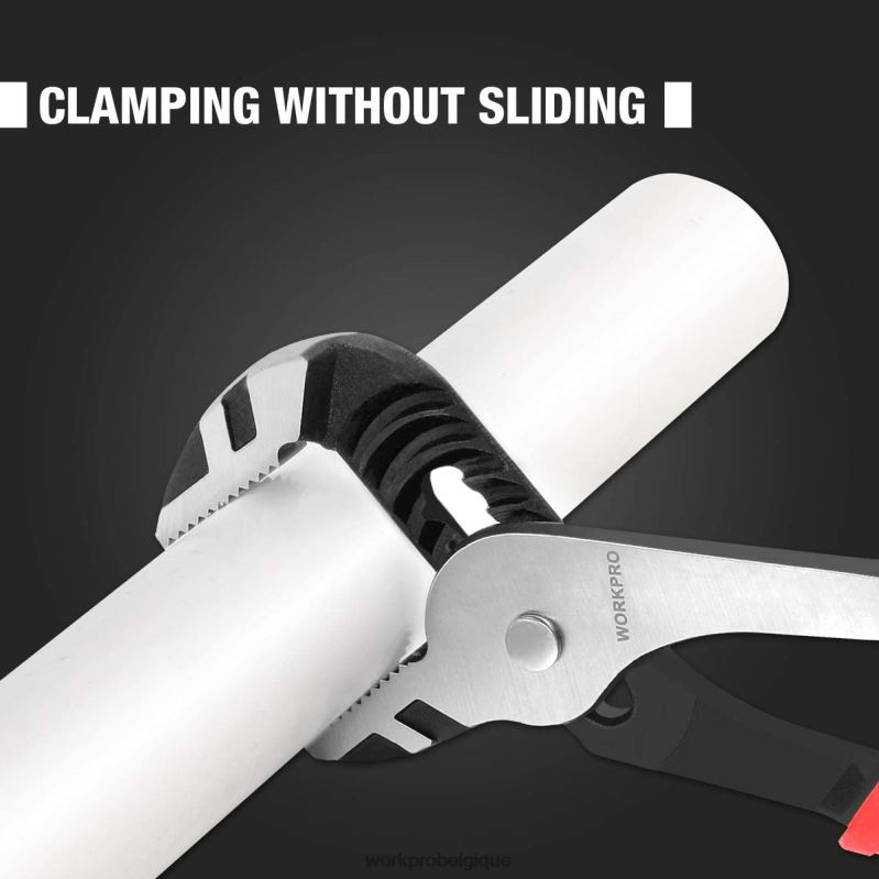 WORKPROEnsemble de 3 pinces à joint à rainure polyvalentes et réglables N4DL68 outil
