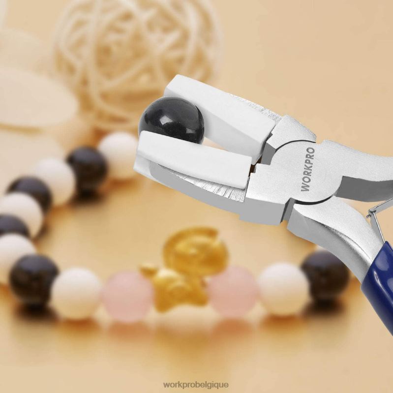 WORKPROEnsemble de 7 pinces de bijoutier avec pochette de transport facile N4DL78 outil