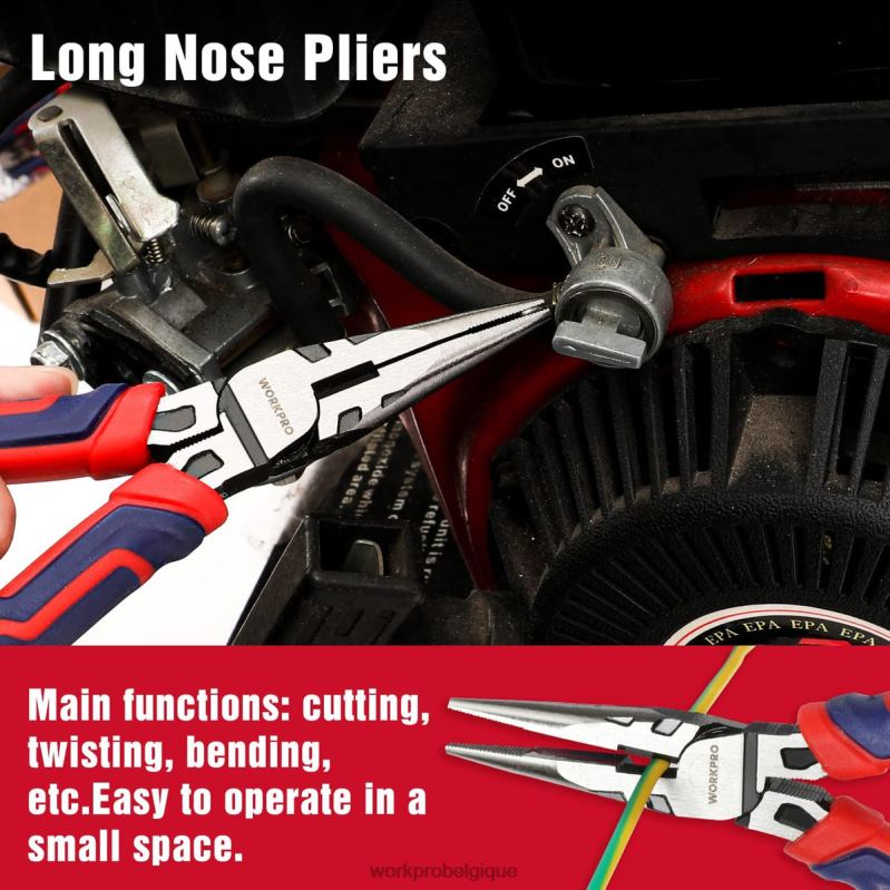 WORKPROEnsembles d'outils de pinces de construction cr-v de qualité supérieure, 4 pièces N4DL72 outil