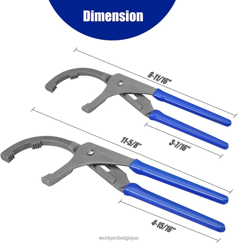 WORKPROJeu de 2 clés/pinces pour filtre à huile N4DL76 outil
