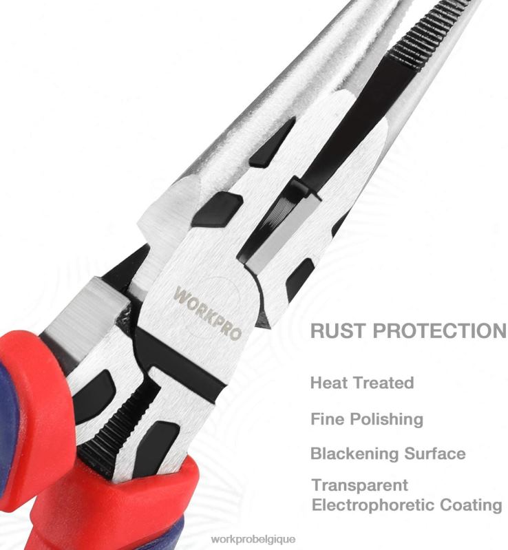 WORKPROJeu de 5 pinces de construction cr-v haut de gamme avec pochette de rangement N4DL66 outil