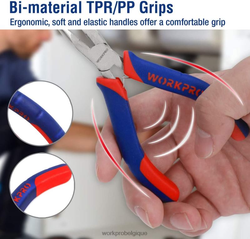 WORKPROJeu de 6 mini pinces avec pochette N4DL64 outil