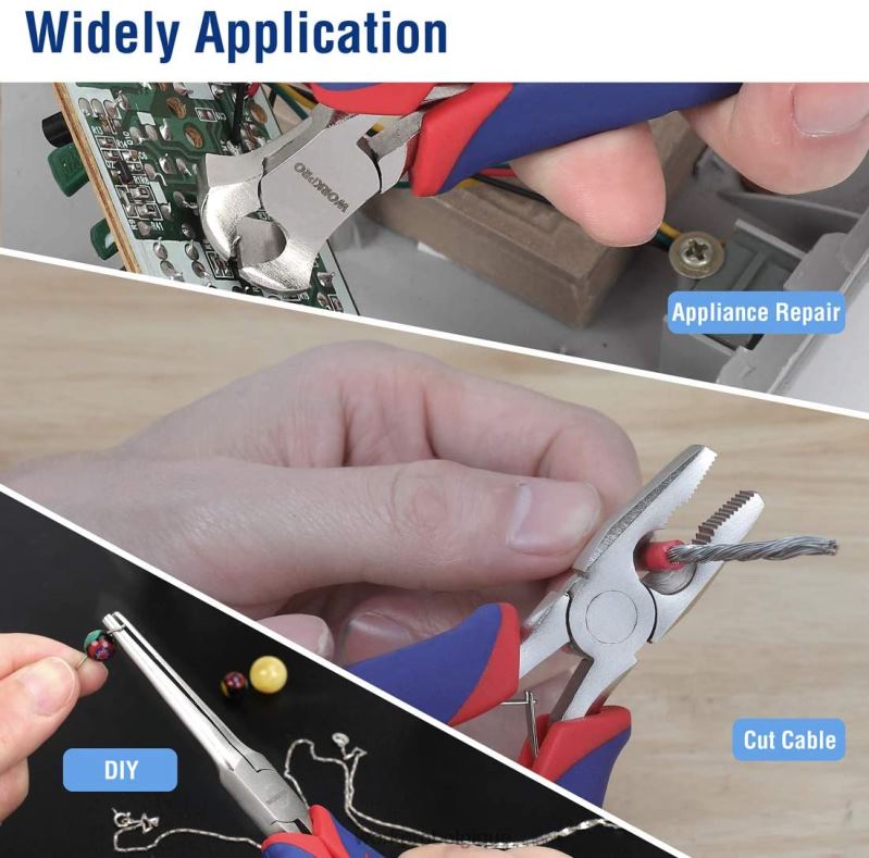 WORKPROJeu de 6 mini pinces avec pochette N4DL64 outil