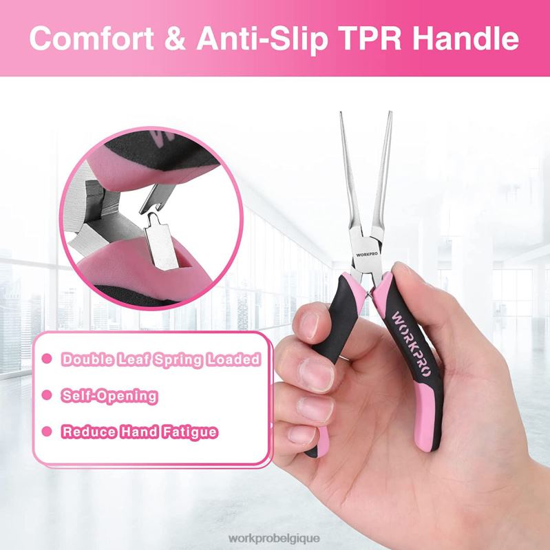 WORKPROJeu de 6 mini pinces avec pochette N4DL65 outil