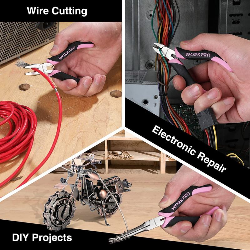 WORKPROJeu de 6 mini pinces avec pochette N4DL65 outil