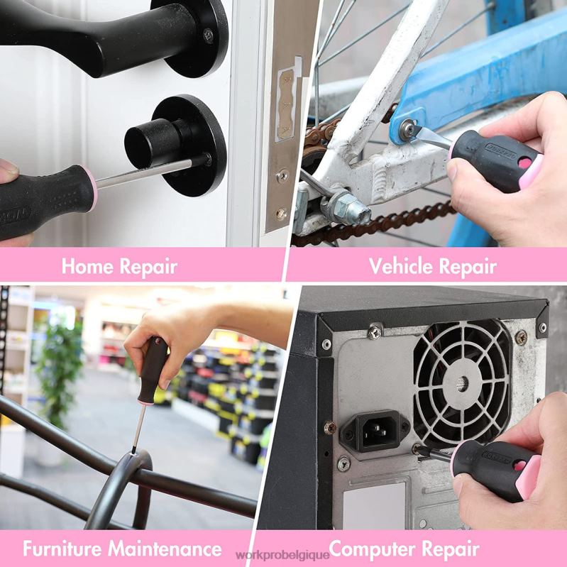 WORKPROJeu de 6 tournevis magnétiques N4DL244 outil