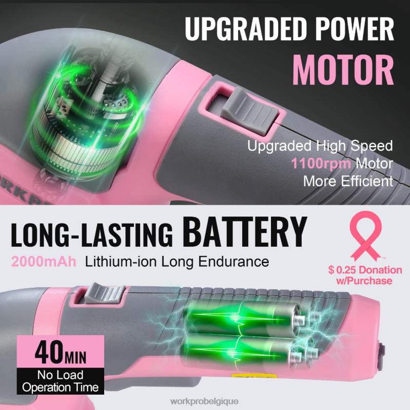 WORKPROTaille-bordure électrique sans fil 2 en 1, 3.6v, cisaille à haie/coupe-herbe N4DL268 outil