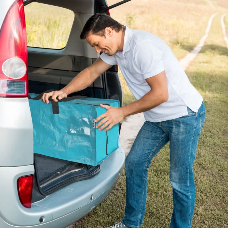 WORKPROPaquet de 6 sacs fourre-tout de déménagement extra-larges et robustes avec fermetures éclair et poignées de transport, sangles de sac à dos N4DL142 stockage