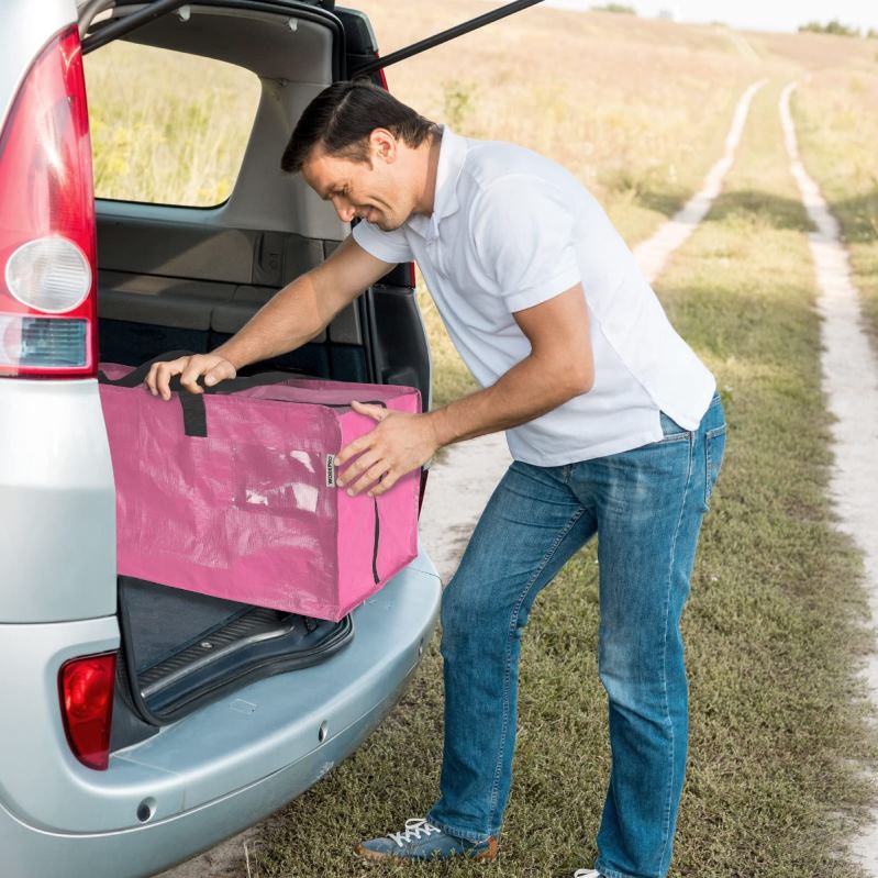 WORKPROPaquet de 6 sacs fourre-tout de déménagement extra-larges et robustes avec fermetures éclair et poignées de transport, sangles de sac à dos N4DL142 stockage