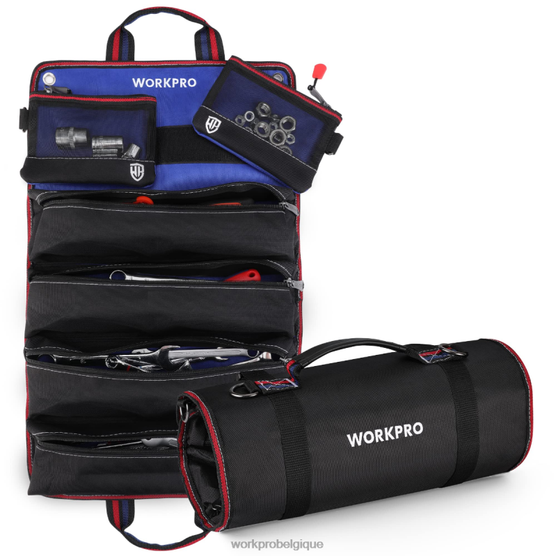 WORKPROorganisateur de sac à outils robuste avec 6 poches et pochettes à outils amovibles N4DL32 stockage