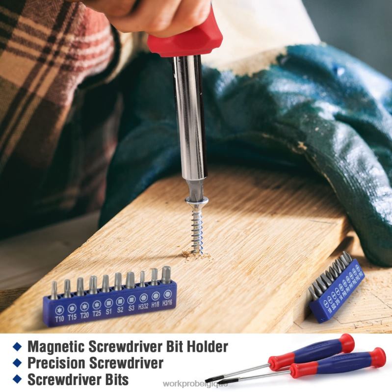 WORKPROEnsemble d'outils ménagers de 35 pièces avec boîte à outils de rangement N4DL246 outil