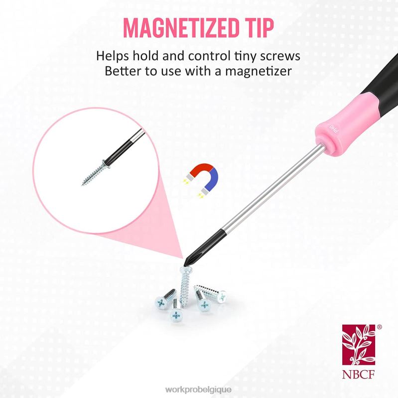 WORKPROJeu de tournevis de précision 10 pièces avec pochette, phillips, fente, étoile torx, kit de réparation de petit tournevis à pointe magnétique N4DL255 outil