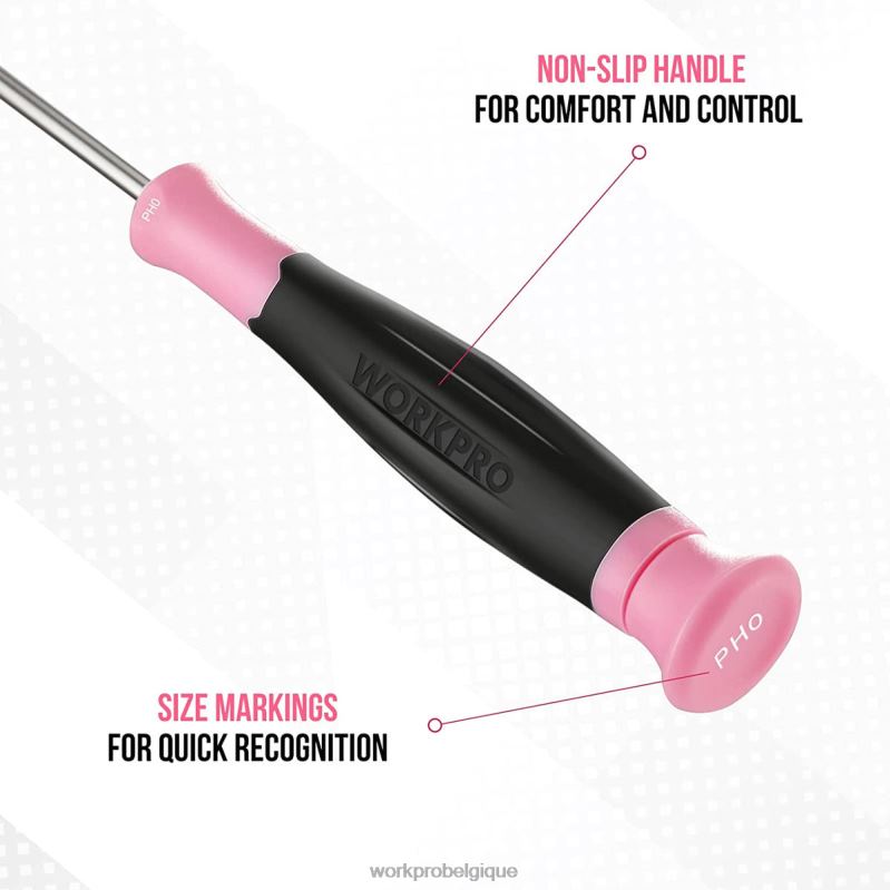 WORKPROJeu de tournevis de précision 10 pièces avec pochette, phillips, fente, étoile torx, kit de réparation de petit tournevis à pointe magnétique N4DL255 outil